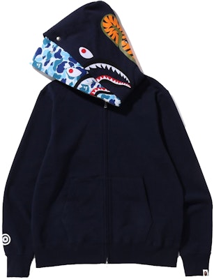Bape Abc Camo Shark Full Zip Hoodie Blue
