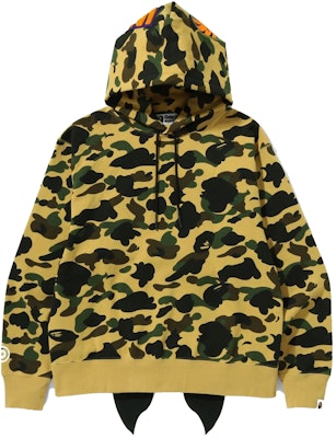 BAPE 1st Camo Shark Relaxed Fit Pullover Hoodie 'Yellow'