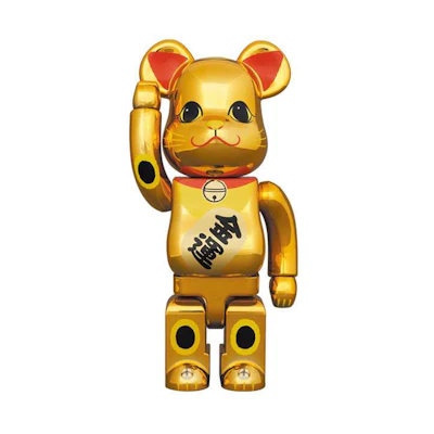 Bearbrick Maneki Neko 400% 'Gold Fortune Gold Plating 3'