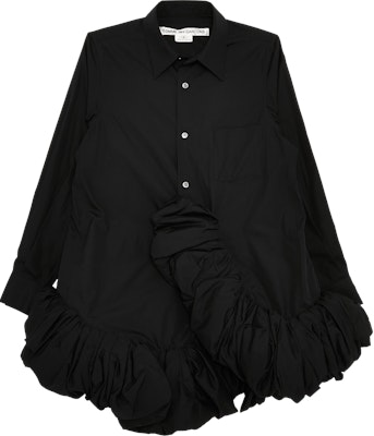 Comme des Garçons Ruffle Bottom Shirt 'Black' Buy Comme des Garçons Ruffle Bottom Shirt 'Black'