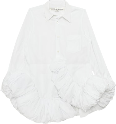 Comme des Garçons Ruffle Bottom Shirt 'White' Buy Comme des Garçons Ruffle Bottom Shirt 'White'