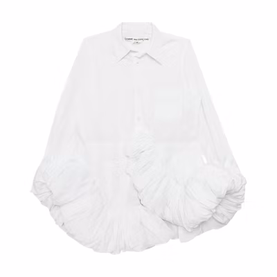 CDG Ruffle Bottom Shirt 'White'