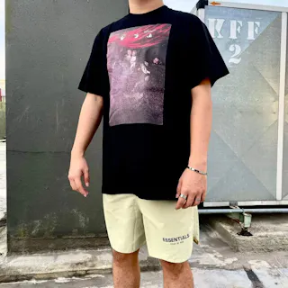 Off-White Sprayed Caravaggio S/S Over Tee Black/White Off-White Sprayed Caravaggio S/S Over Tee Black/White