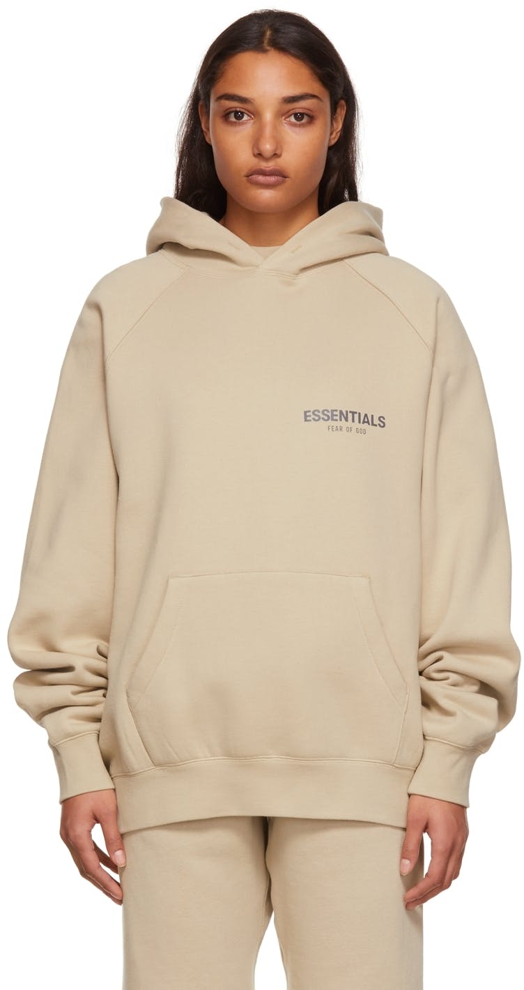 専用Fear of god essential hoodie beige