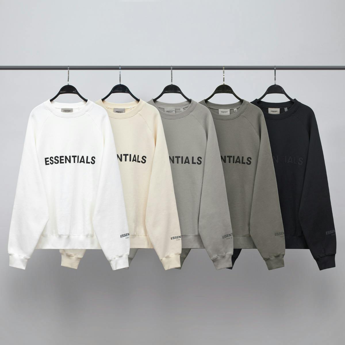 Fear of God ESSENTIALS 3D Silicon Applique Crewneck White