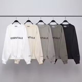 Fear of God ESSENTIALS 3D Silicon Applique Crewneck White Fear of God ESSENTIALS 3D Silicon Applique Crewneck White