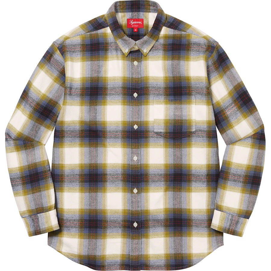 Supreme Brushed Plaid Flannel Shirt 'Natural' - Novelship