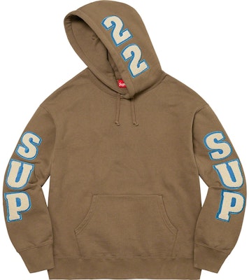 Supreme chenille hooded shop sweatshirt