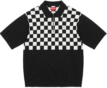 Supreme 格子拉链 Polo 衫 '黑色' Buy Supreme 格子拉链 Polo 衫 '黑色'
