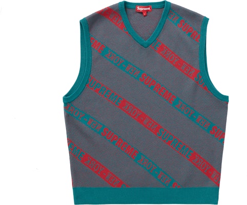 Supreme Stripe Sweater Vest (SS22) 'Teal' - Novelship