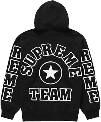 Supreme Team Chenille Hooded Sweatshirt 'Black' - Novelship