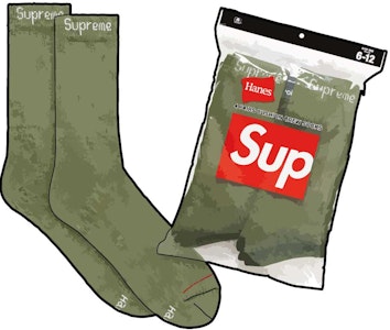 Kaos Kaki Supreme Hanes (2 Pack) Olive Buy Kaos Kaki Supreme Hanes (2 Pack) Olive