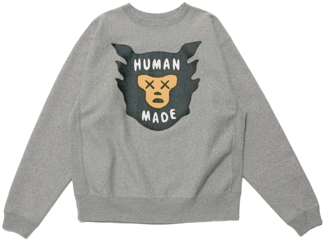 KAWS x Human Made #1 Sweatshirt Grey - Novelship