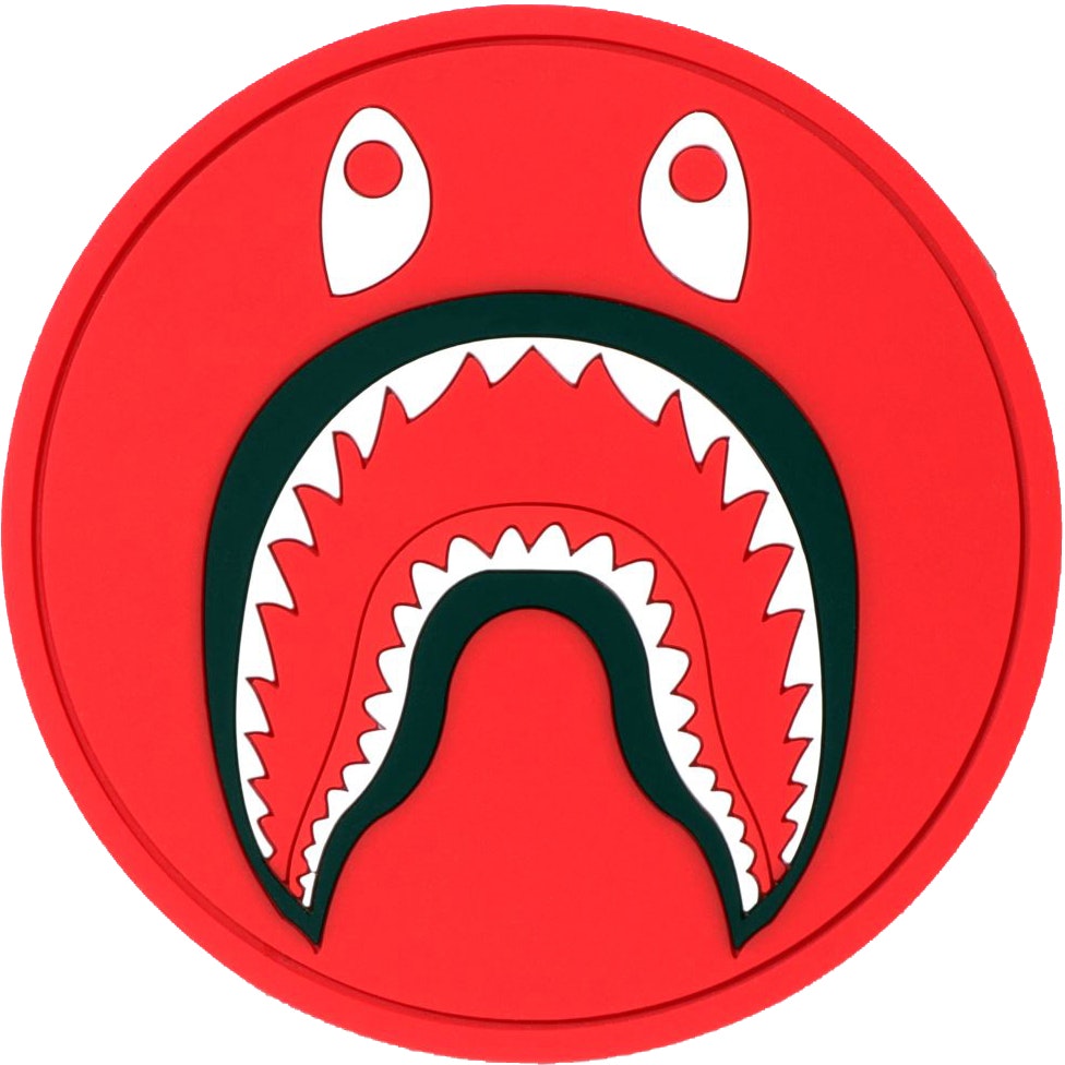 BAPE Shark Rubber Coaster Red - Novelship