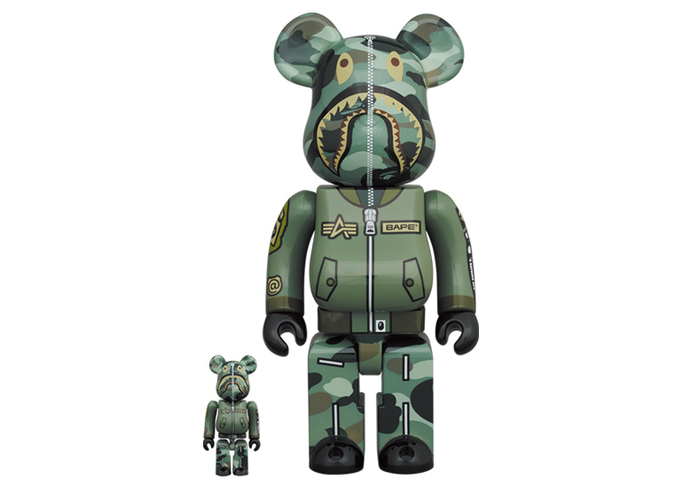 BAPE X ALPHA BE@RBRICK 100% & 400% - フィギュア