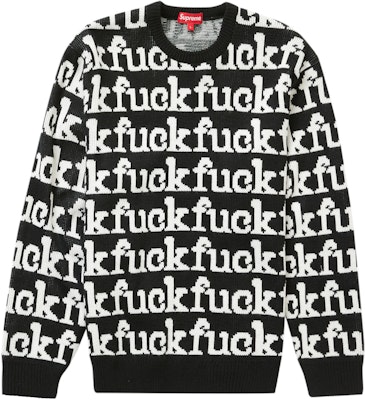 Supreme Fuck Sweater (SS22) Black - Novelship