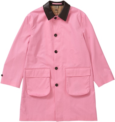 Supreme x Burberry Leather Collar Trench 'Pink' - Novelship