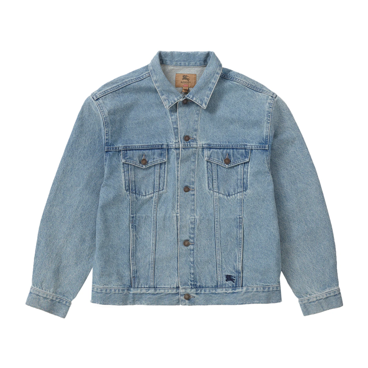 Buy Supreme x Burberry Denim Trucker Jacket 'Washed Blue Buy Supreme x Burberry Denim Trucker Jacket 'Washed Blue