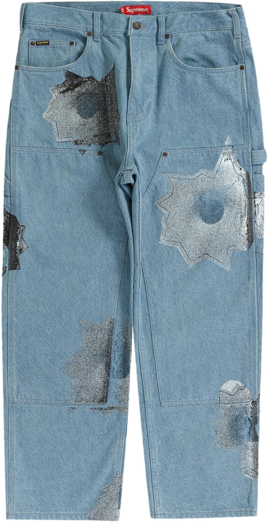 Buy Supreme x Nate Lowman Double Knee Painter Pant Denim Buy Supreme x Nate Lowman Double Knee Painter Pant Denim