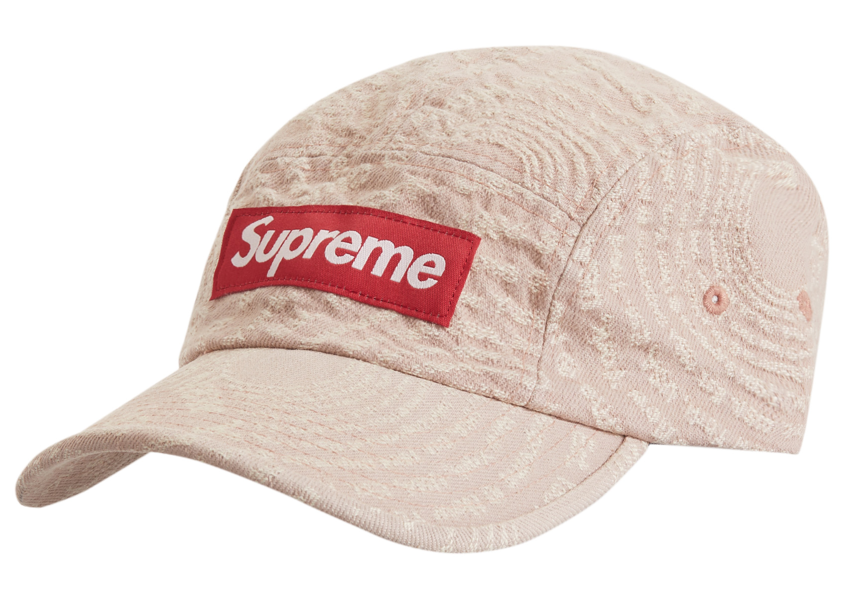 Supreme Circles Jacquard Denim Camp Cap Brown - Novelship