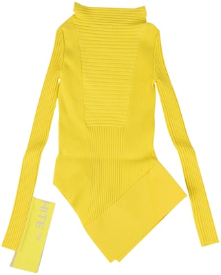 Off-White Asymmetric Knit Top 'Yellow' Order Off-White Asymmetric Knit Top 'Yellow'