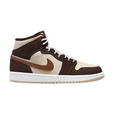 (W) Jordan 1 Mid 'Brown Fleece'