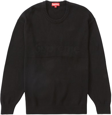 Supreme Tonal Paneled Sweater 'Black' - Novelship