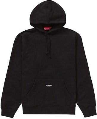Supreme Micro Logo Hooded Sweatshirt (SS22) 'Black'