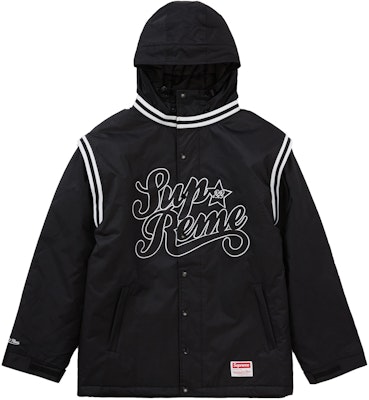 Supreme x Mitchell & Ness Quilted Sports Jacket 'Black' - Novelship