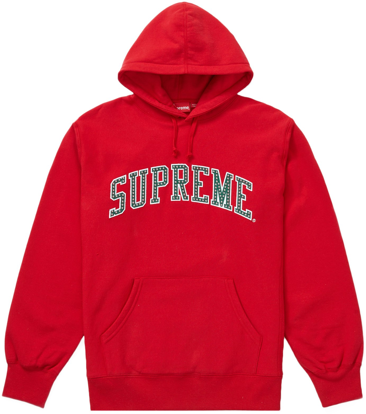 Supreme Stars Arc Hooded Sweatshirt 'Red' - Novelship