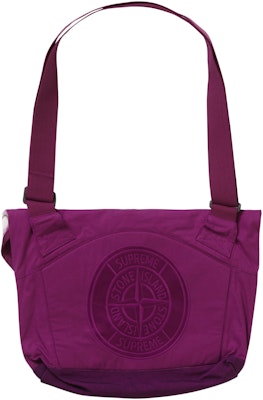 Supreme x Stone Island Stripe Messenger Bag 7L Purple - Novelship