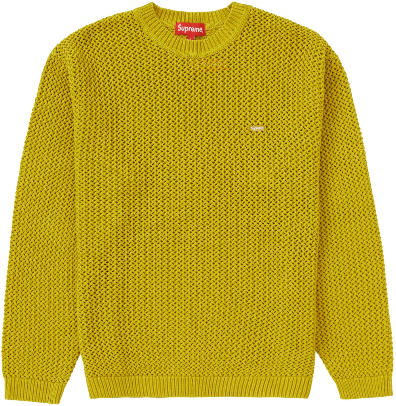 Supreme Open Knit Small Box Sweater 'Acid Green' - Novelship