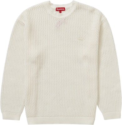 Supreme Open Knit Small Box Sweater 'White' - Novelship