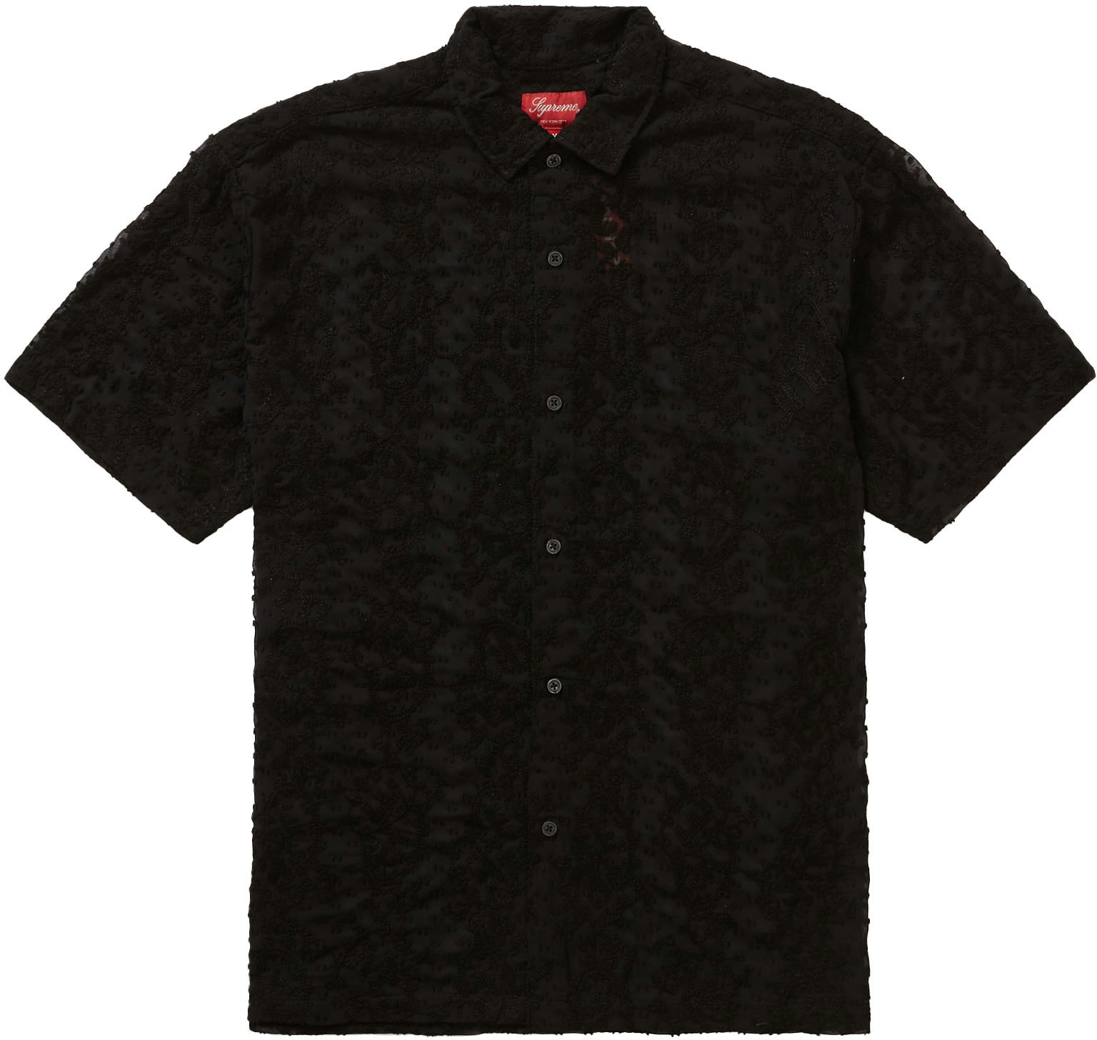 Supreme Chainstitch Chiffon S/S Shirt Black - Novelship