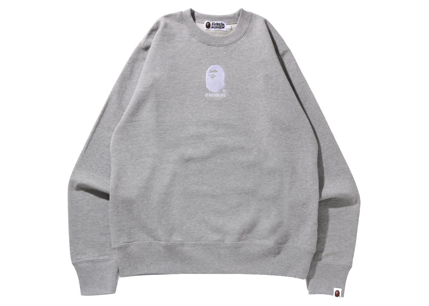 BAPE By Bathing Ape Embroidery Crewneck Gray - Novelship