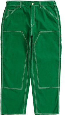 Supreme Double Knee Canvas Painter Pant Green - Novelship