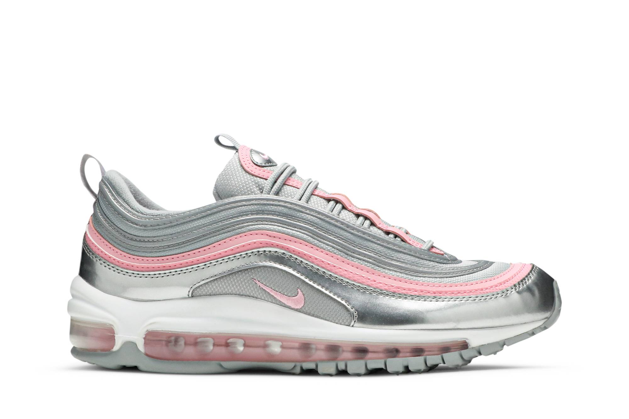 pink silver air max 97