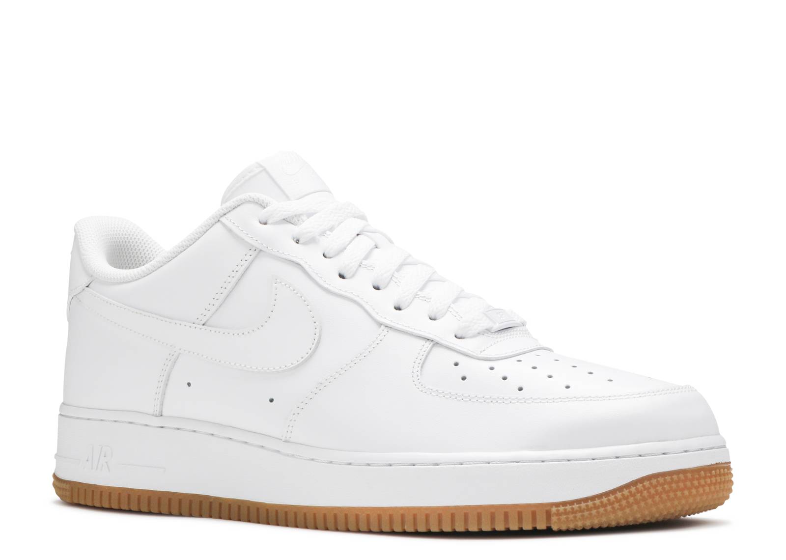 white air force ones with brown bottom