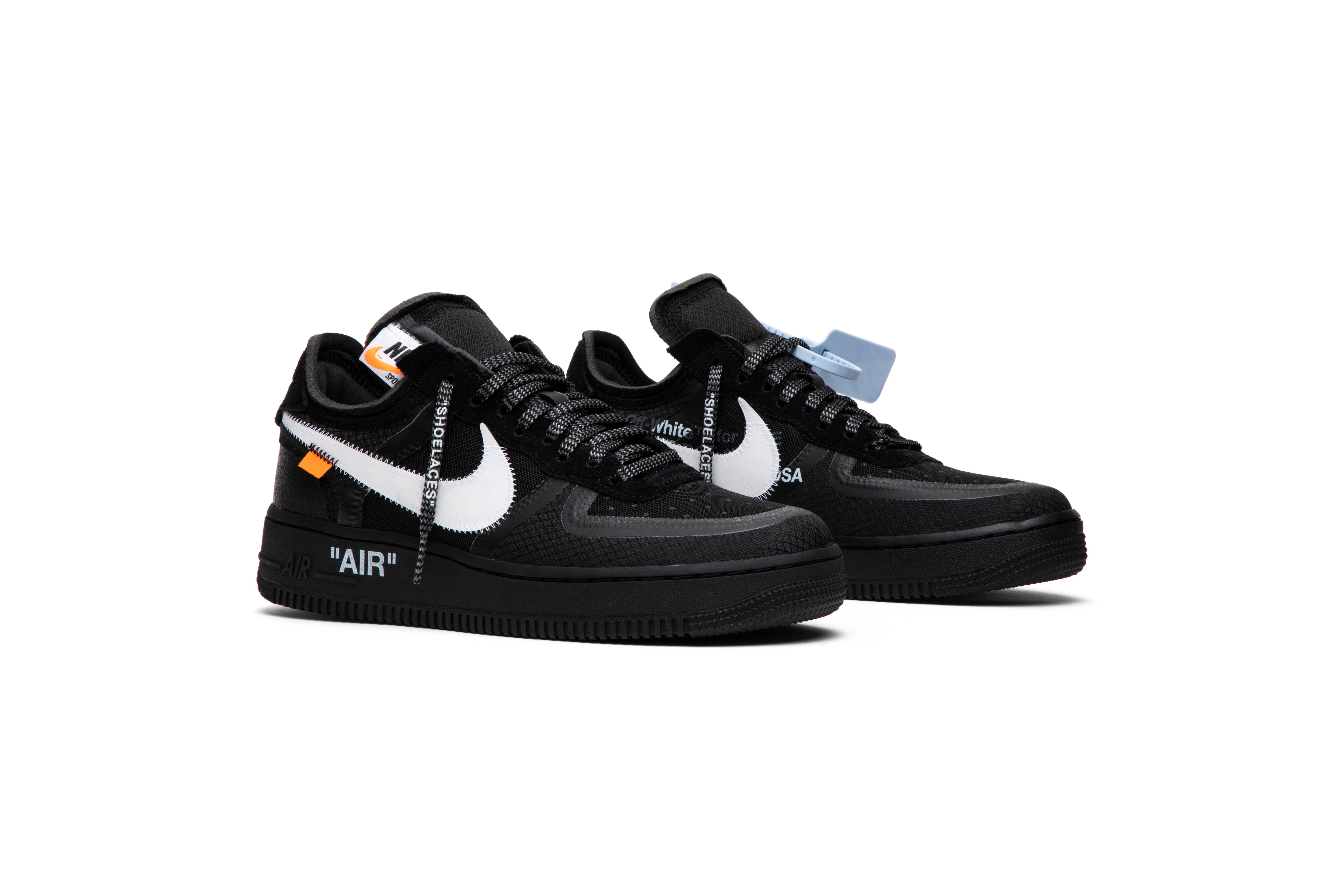 off white air force 1s black
