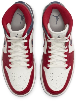 (Women) Air Jordan 1 Mid SE 'USA' 2022 DQ7648-600 Lookbook (Women) Air Jordan 1 Mid SE 'USA' 2022 DQ7648-600
