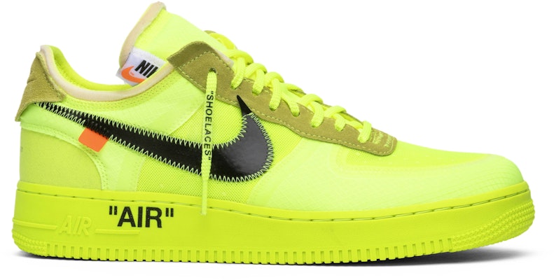 Off‑White x Nike Air Force 1 Low 'Volt' [also worn by Jay Chou]
