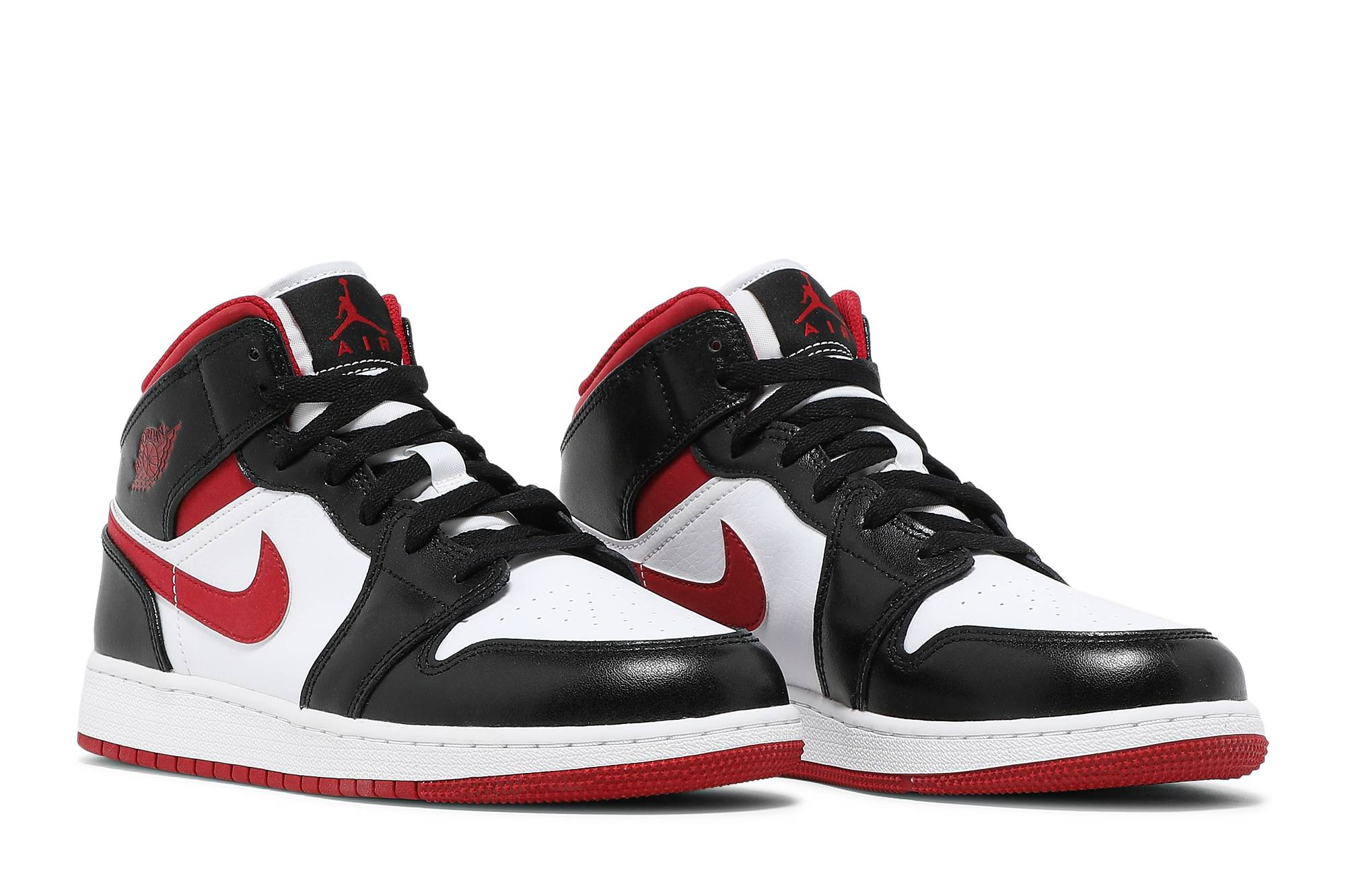 jordan 1 mid gs black gym red