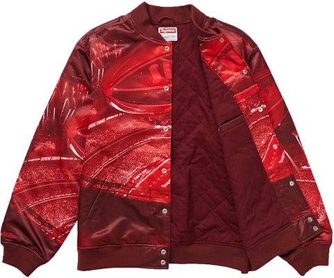 Supreme satin varsity jacket deals Supreme satin varsity jacket deals