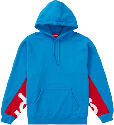 Supreme Cropped Panels Hooded Sweatshirt Bright Blue - Novelship