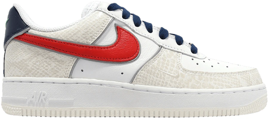 Nike air force top 1 snakeskin red