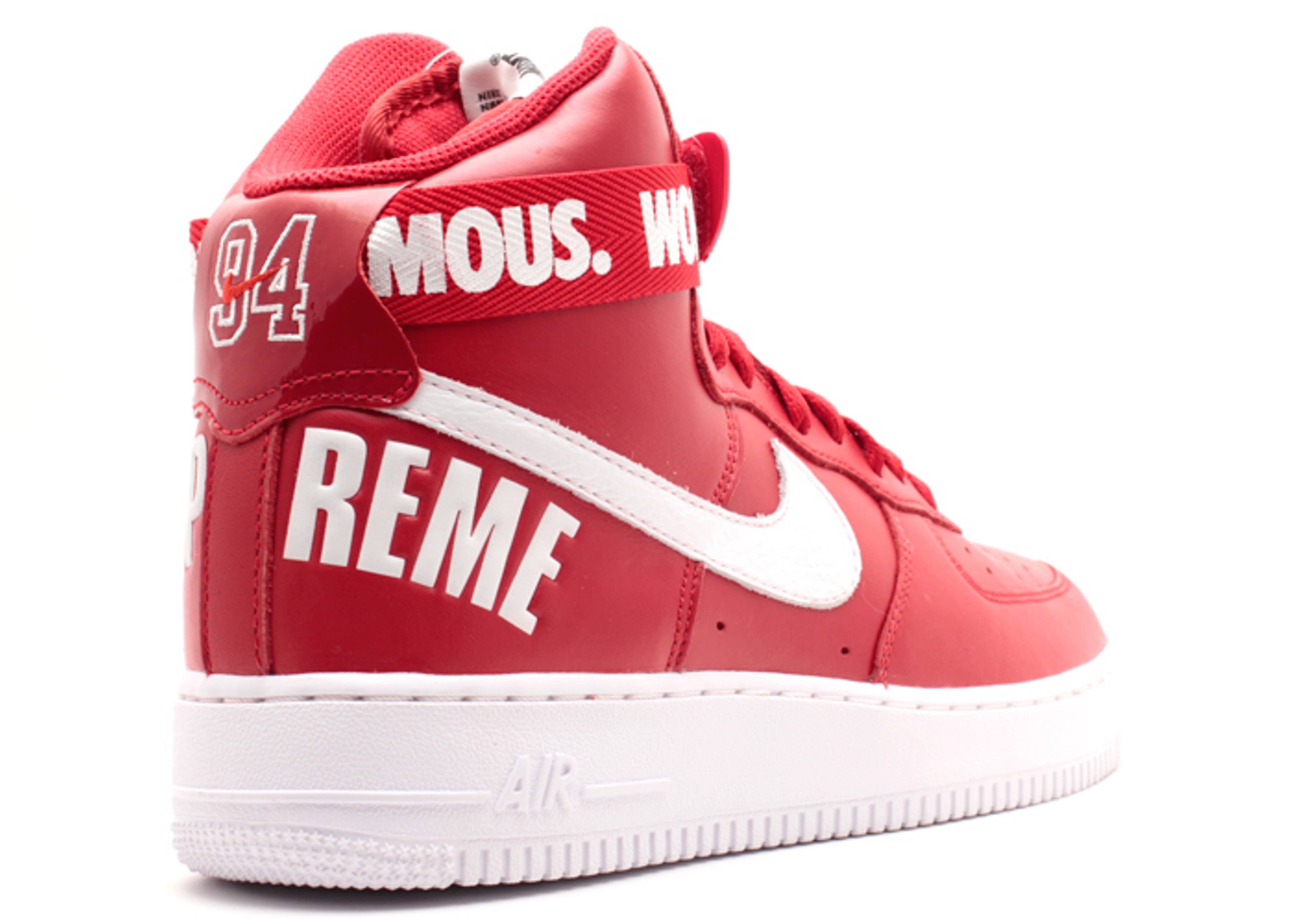 supreme air force 1 red