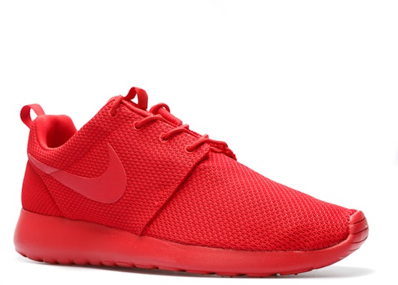 Red nike roshe best sale mens