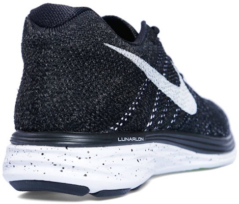 Nike Flyknit Lunar3 'Oreo' Lelaki Perempuan Sneakers 698181-010 Lookbook Nike Flyknit Lunar3 'Oreo' Lelaki Perempuan Sneakers 698181-010
