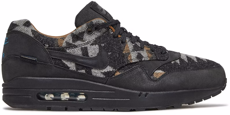 Air max 1 clearance pendleton black