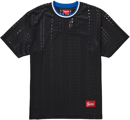 Supreme perforated stripe warm up top